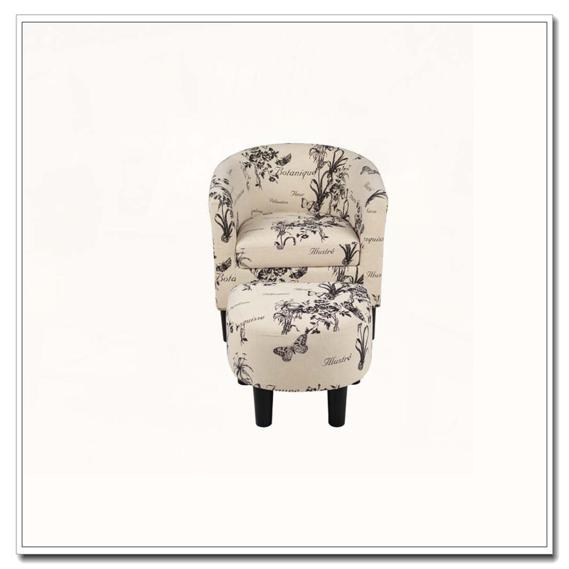 Chaise d'appoint et repose-pieds