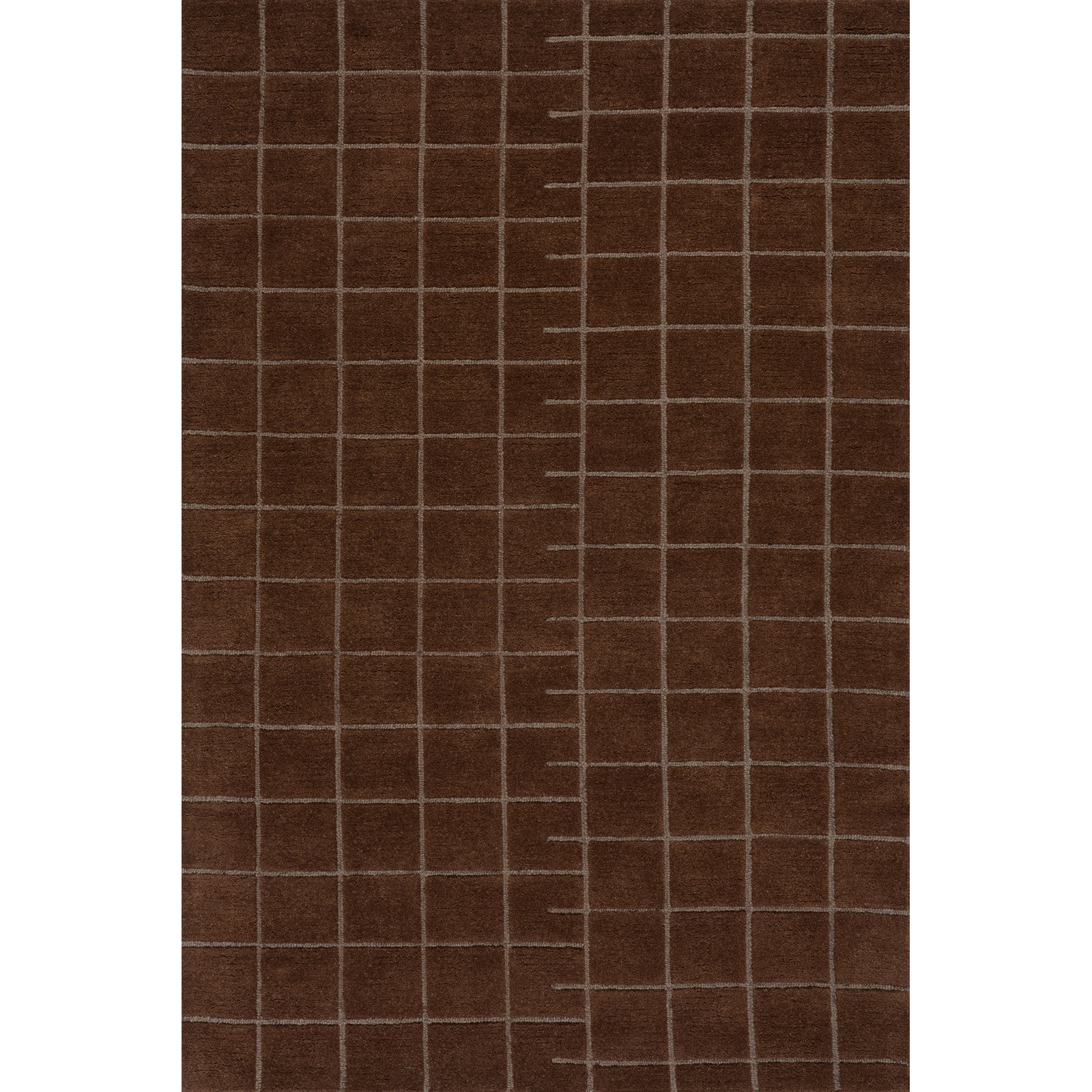 Modern Hand-Tufted Geometric Rug, Rectangle 6' x 9'