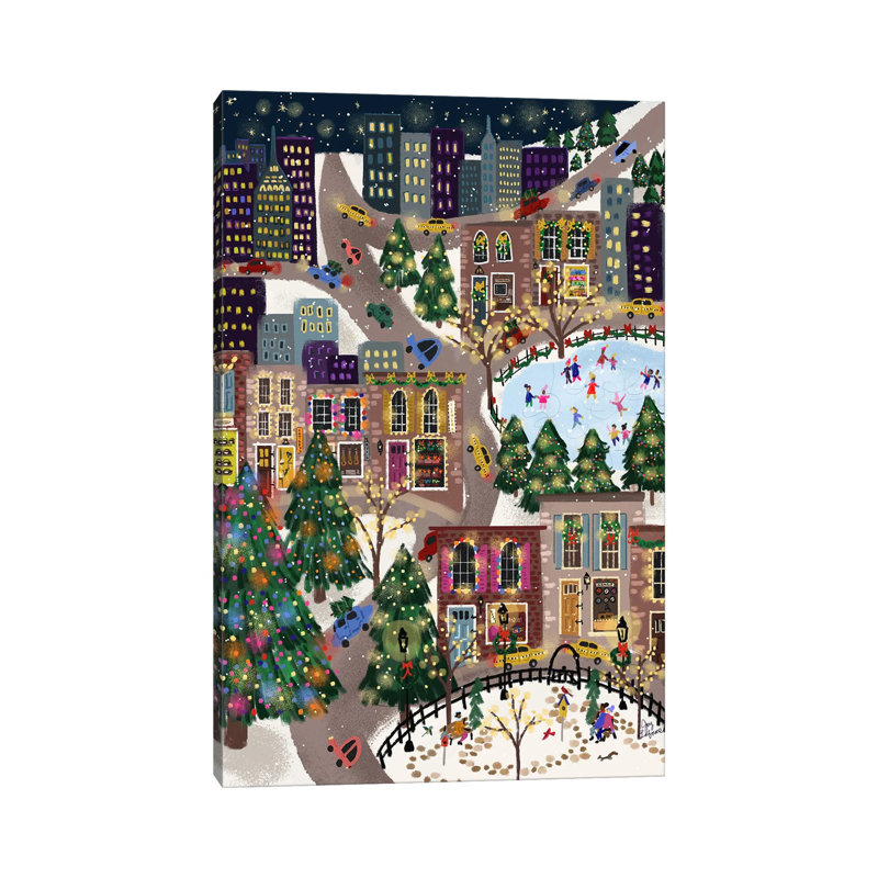 Sparkling City - reproduction d'art murale - toile encadrée, Toile tendue, Ne s’applique pas, H 18 po x l 12 po