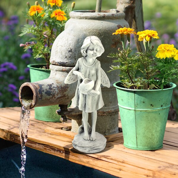 Exhart Garden Sculpture, Solar Boy Garden Statue with Watering Can, LED  Water, Outdoor Lawn and Yard Decoration, 6 x 6 x 12.5 Inch : :  Patio, Lawn & Garden