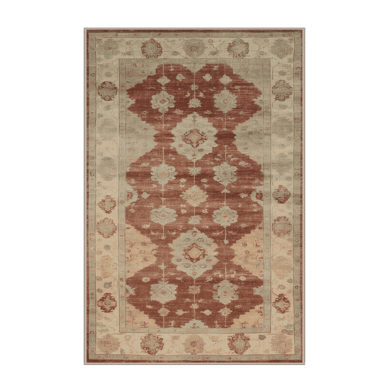 Tapis brun lavable à la machine, Rectangle 6 pi x 9 pi