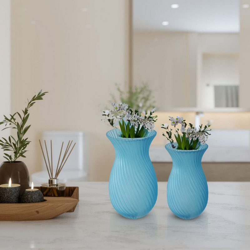 Devarion Glass Table Vase, Blue