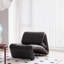 Méridienne moderne en cuir véritable à double usage, fauteuil d'appoint sans accoudoirs noir pour le salon et la chambre à coucher