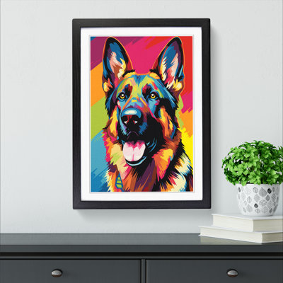 German Shepherd Pop No.2 - Framed Print