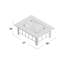 Rectangle Steel Wood Burning Fire Pit Table