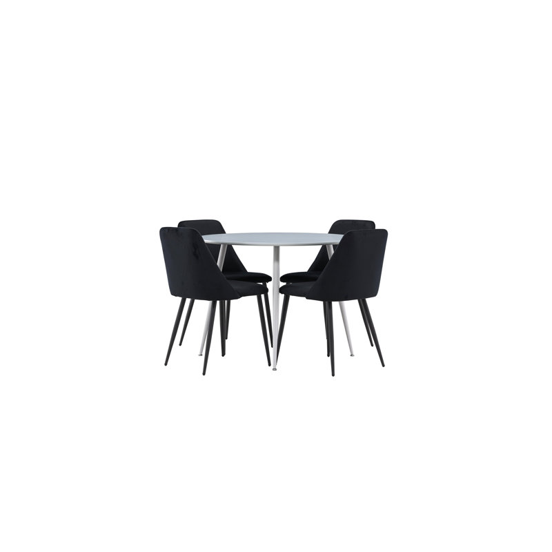 Woodall 4 - Person Dining Set, Grey