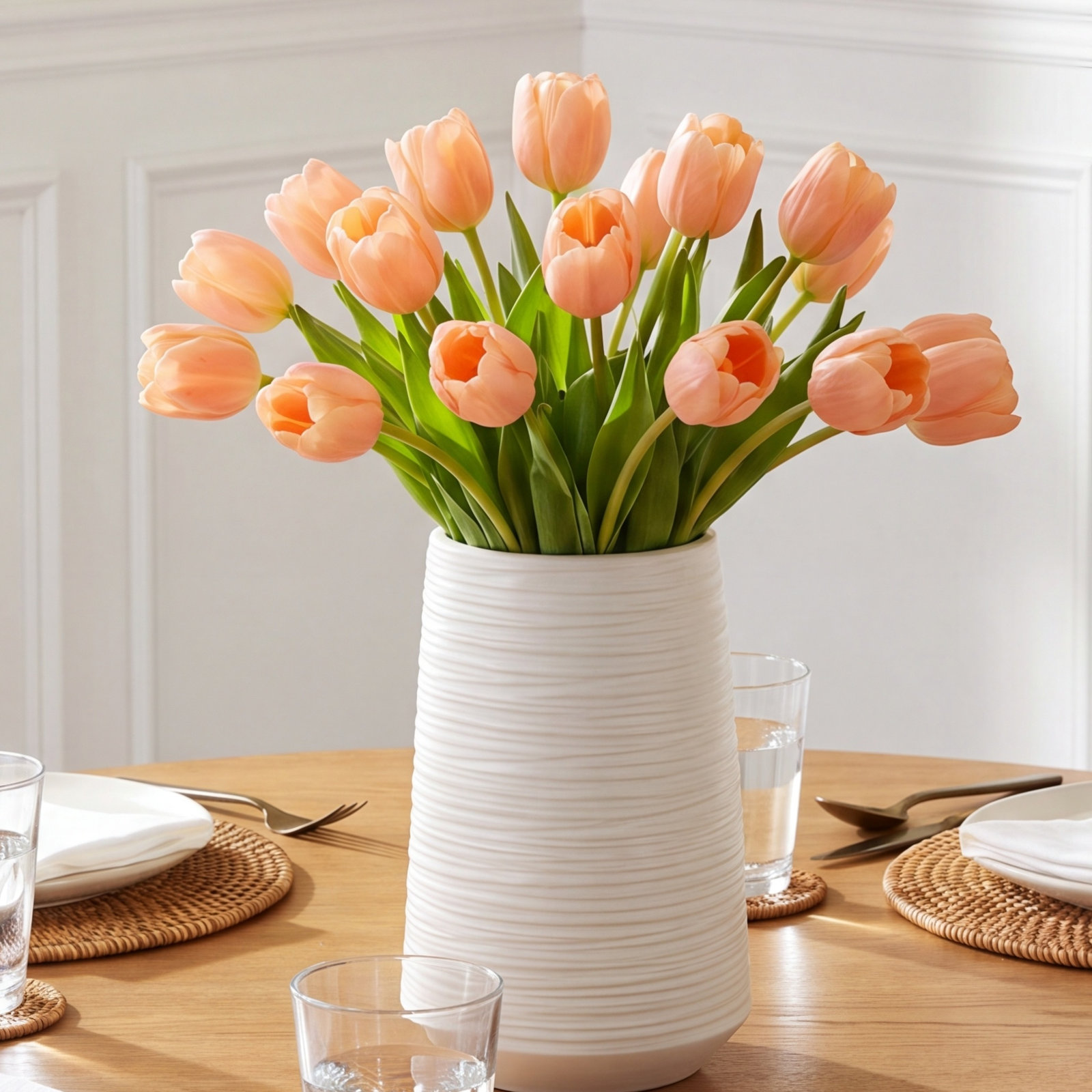 Alette Porcelain Table Vase, 9" H