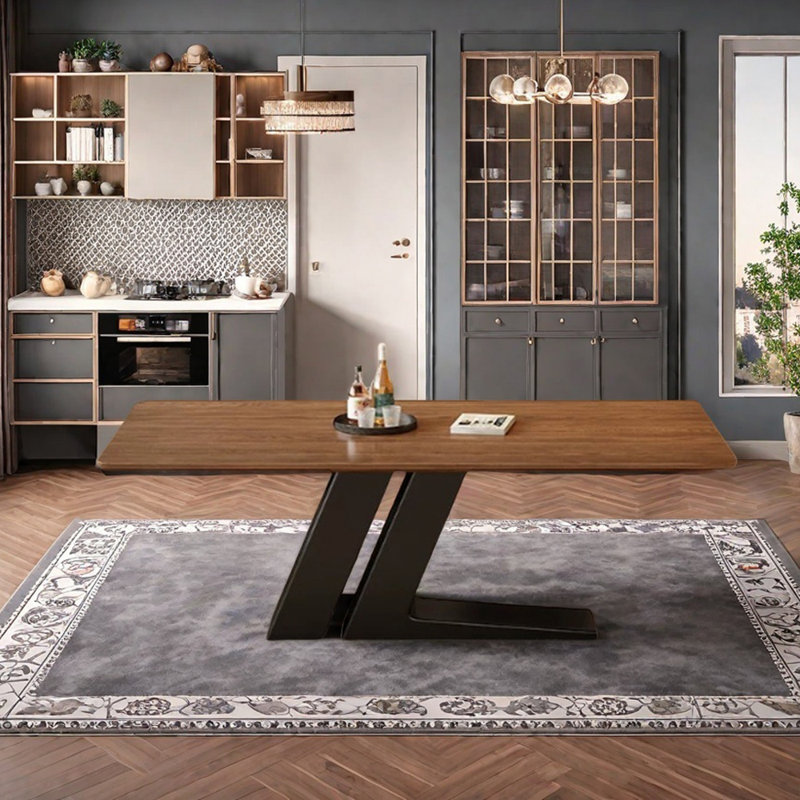 Durable Retro Design Rectangular Large Table, 29.52”H x 94.48”L x 35.43”W