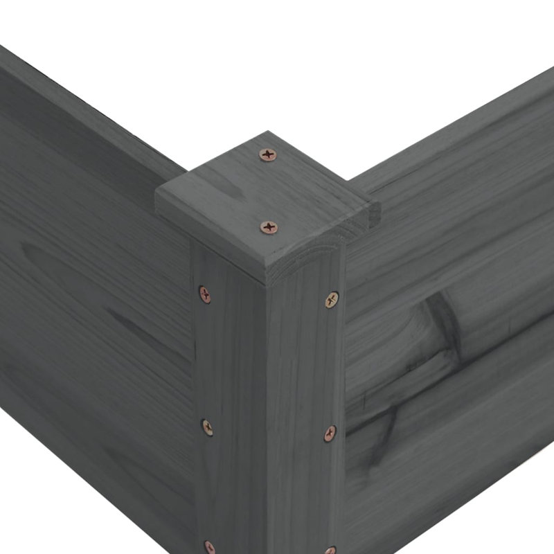 Aukje Wood Raised Garden Bed, Grey