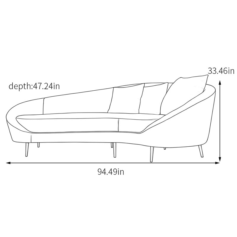 Comfortable Chaise Lounge with Soft Fabric