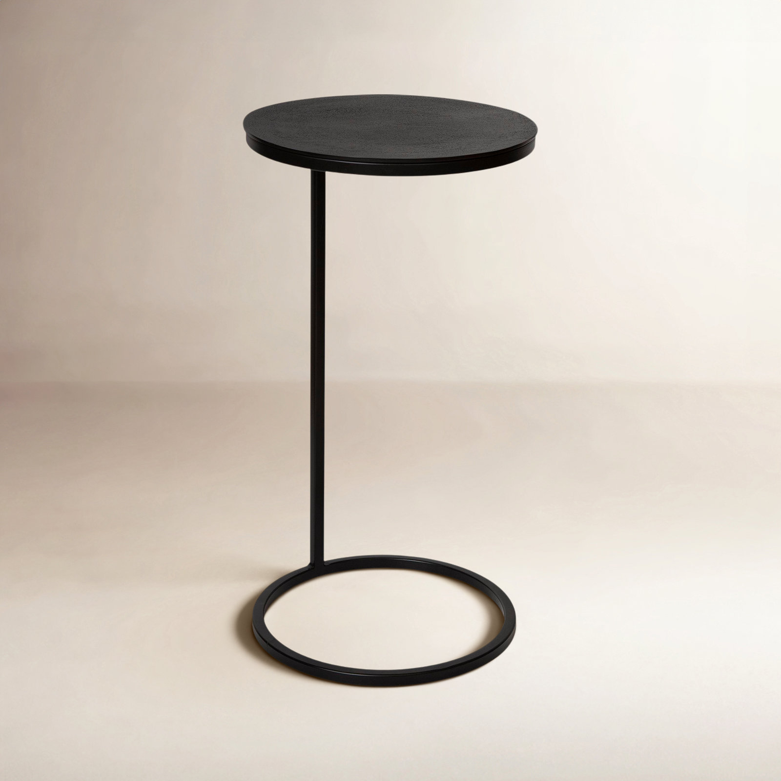 Addie C Table End Table, Aged Black Top/Aged Black Base