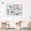 Ensemble d'art abstrait moderne « Mint and Rose Blush » sur toile par Art Remedy, cadre noir, 10 x 15-1689048476-1689048469