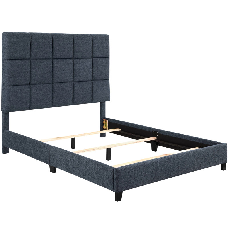 Lit tapissier Blue Denim Squares