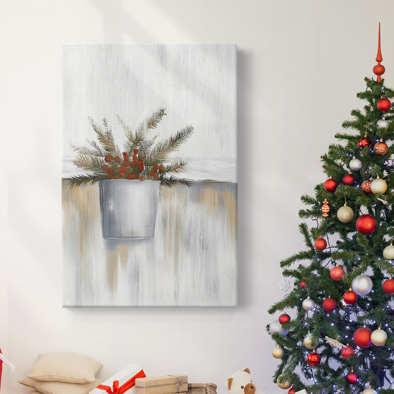 Art des Fêtes de Noël - Toile tendue avec châssis CDX III, H 18 po x l 12 po