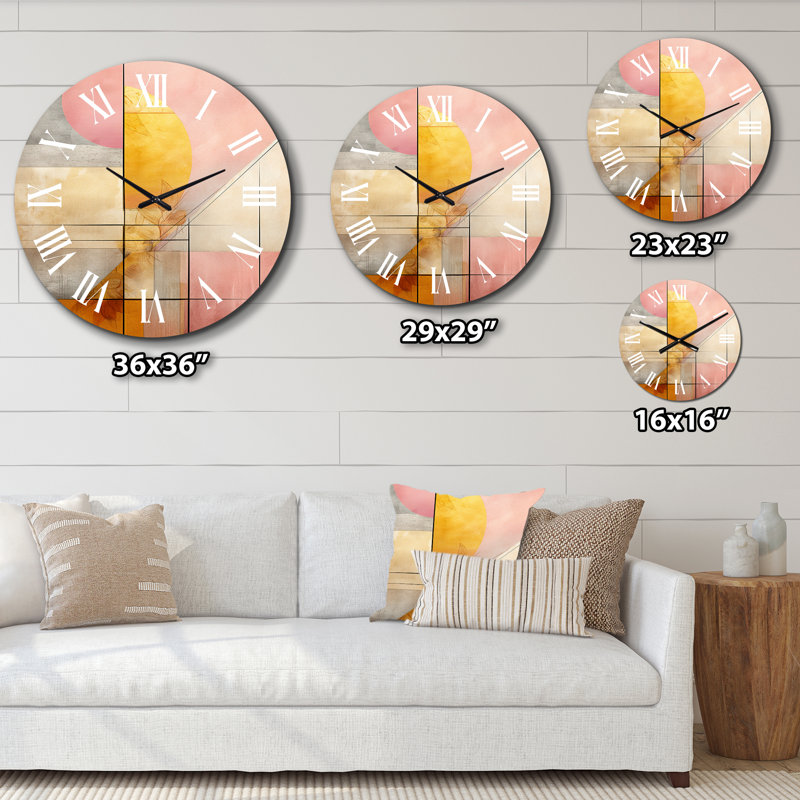 Horloge murale en métal Sherick, Très grand