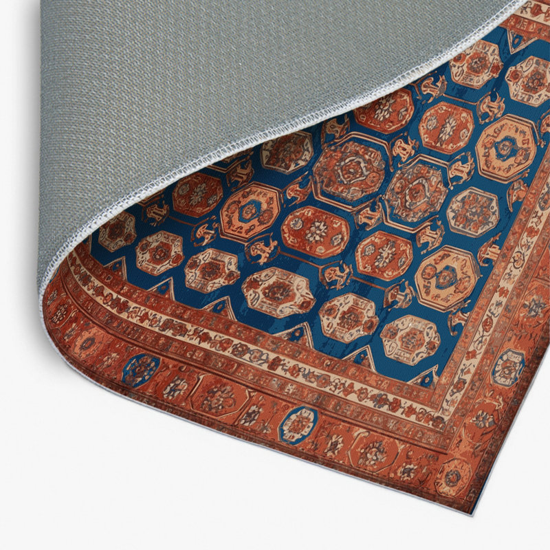 Tapis d'intérieur et d'extérieur brun Persian, Rectangle 4pi x 6 pi