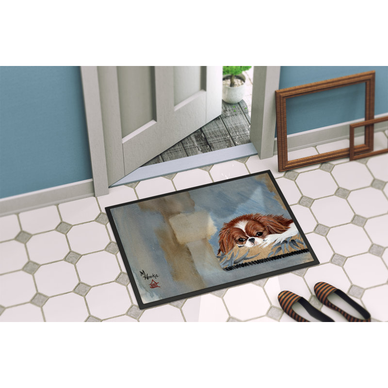 Tapis de porte pour l’extérieur antidérapant japanese chin, 2 pi x 3 pi