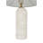 Beacon Lighting Firma 2-Light Alabaster Table Lamp with White Linen Shade Modern Accent Lamp