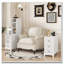 Table de bout avec 3 tiroirs, table de coin avec 2 tablettes ouvertes, table d'appoint haute pour chambre à coucher et coin-905312466