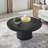 Wood 35.98" Round Coffee Table with Cylindrical Leg-377101037