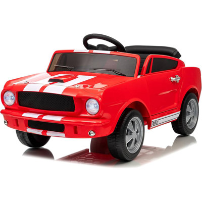 Voiture électrique Shelby GT350 12V sous licence, véhicule électrique pour enfants Ford avec télécommande, ceinture de sécurité, 2 vitesses, DEL et musique