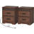 Set of 2 End Table with Charging Station,Side Sofa Table with Drawers, Nightstand with Power Outlets-2001737556