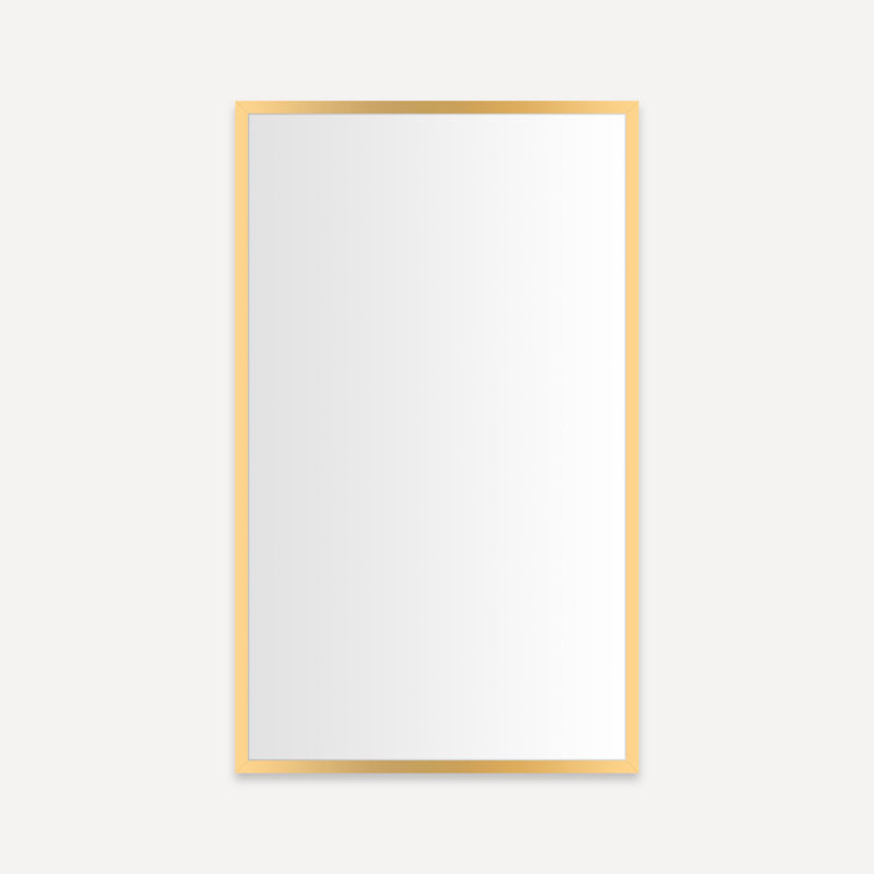 Profiles Polished Edge Reversible Medicine Cabinet, Matte Gold, 30" H x 19.25" W x 4" D