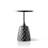 Cheryll Metal Side Table With Geometric Pattern Top And Hammered Base