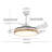 42 Inch Modern Retractable 6 Speed Dimmable Round Ceiling Fan With LED Lights and Remote Control