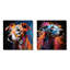 Ensemble de 2 animaux Playfull Dog Whippet Popart - animaux-612815445-612815451