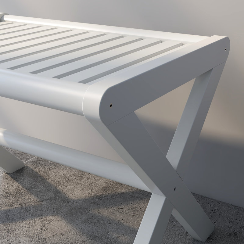 Tabouret de coiffeuse Hales, Blanc