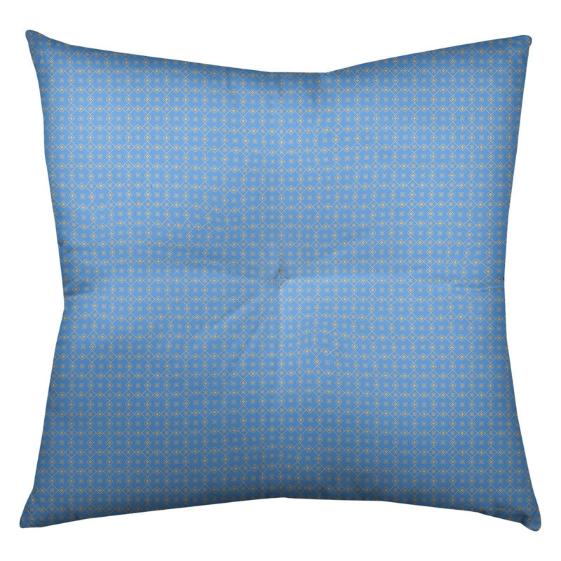 Coussin Katelyn Elizabeth, 30 po x 30 po, Bleu / orange