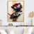 Toile avec cadre flottant or