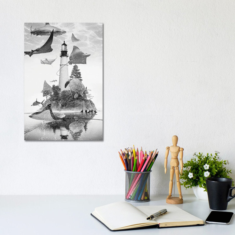 Mantaray Island by David Loblaw - Wrapped Canvas Print, 20.32 cm H x 30.48 cm W