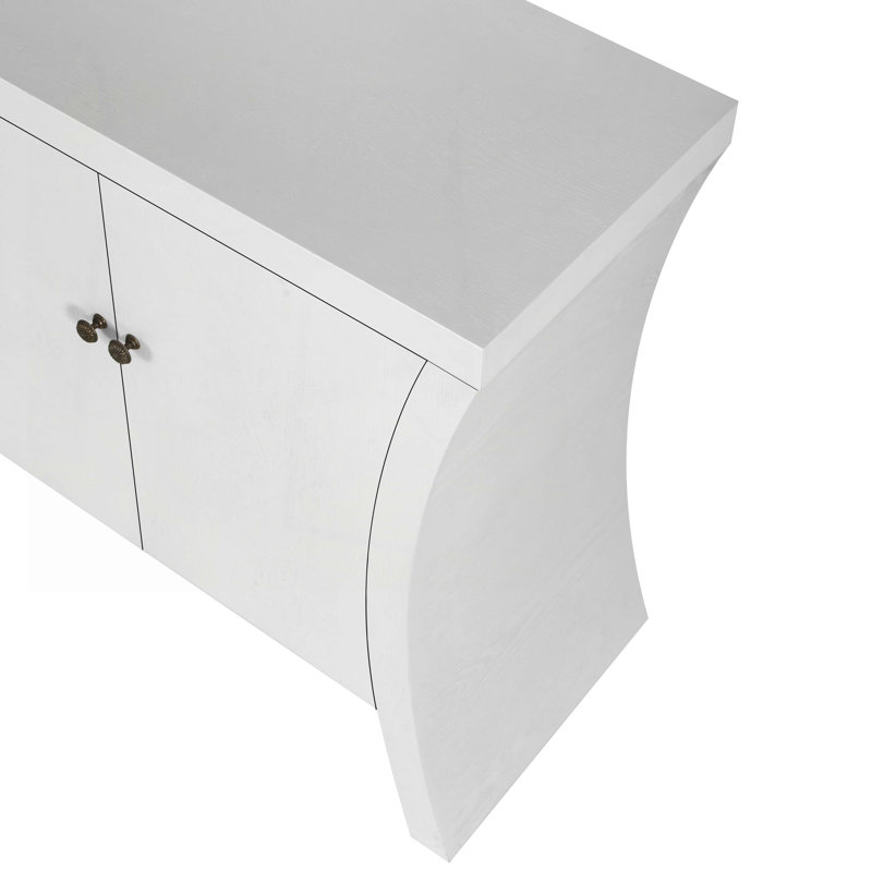 Console 59 po avec 4 portes, Blanc