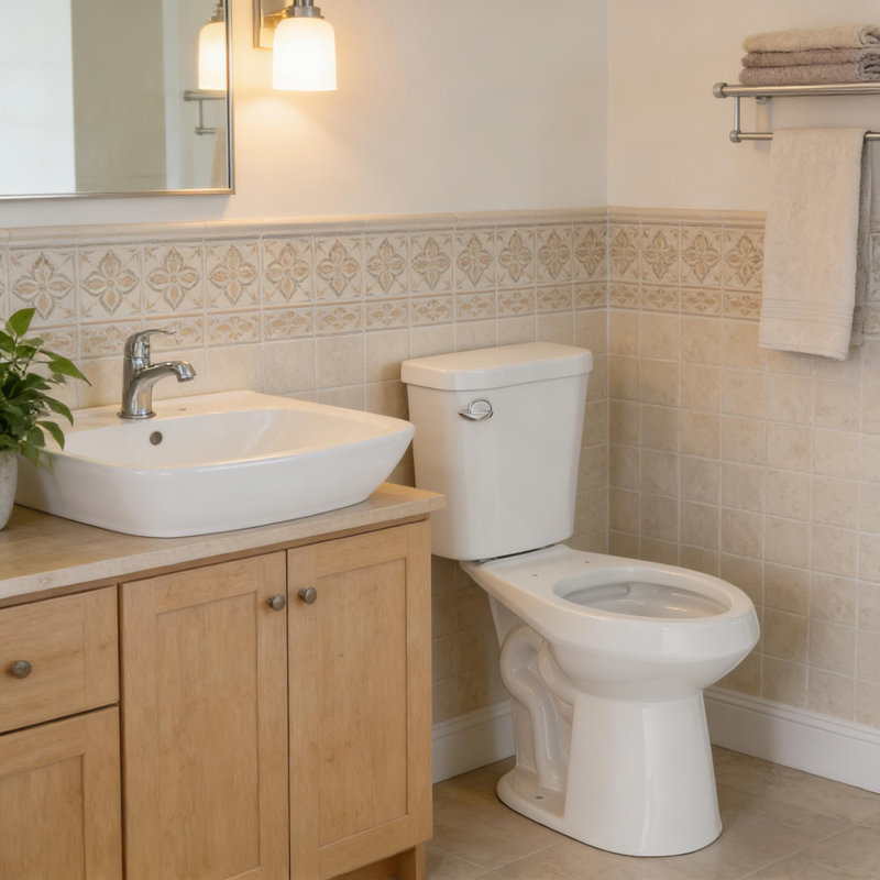Two-Piece Toilets Excludes Cover Plate with Soft-Close Seat for Bathrooms（Without Lit)