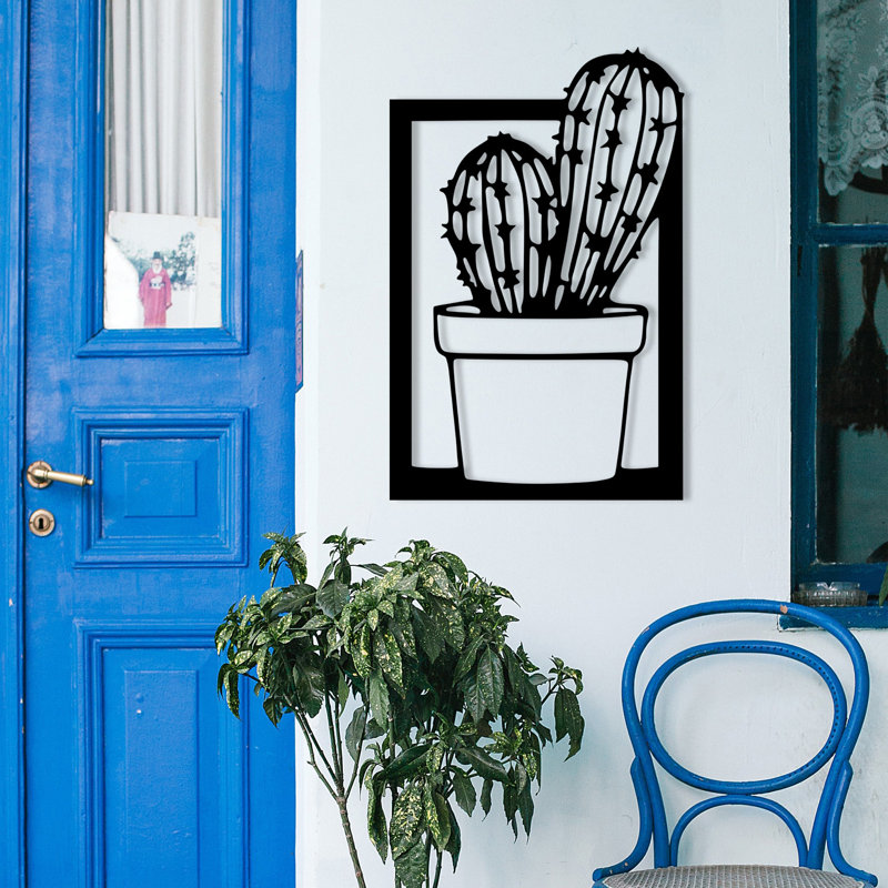 Stylish Black Decorative Metal Wall Accessory, 10.6 x 16.1 inches | 100% Metal Construction, Thickness: 0.05 inches | Ideal for Home Decor, Offices, and Modern Spaces, Durable and Eye-Catching Design