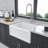 Small Farmhouse Sink -24 Inch Kitchen Sink  Apron-Front Ceramic Single Bowl Small Reversible Farm Sink Laundry Room Sink