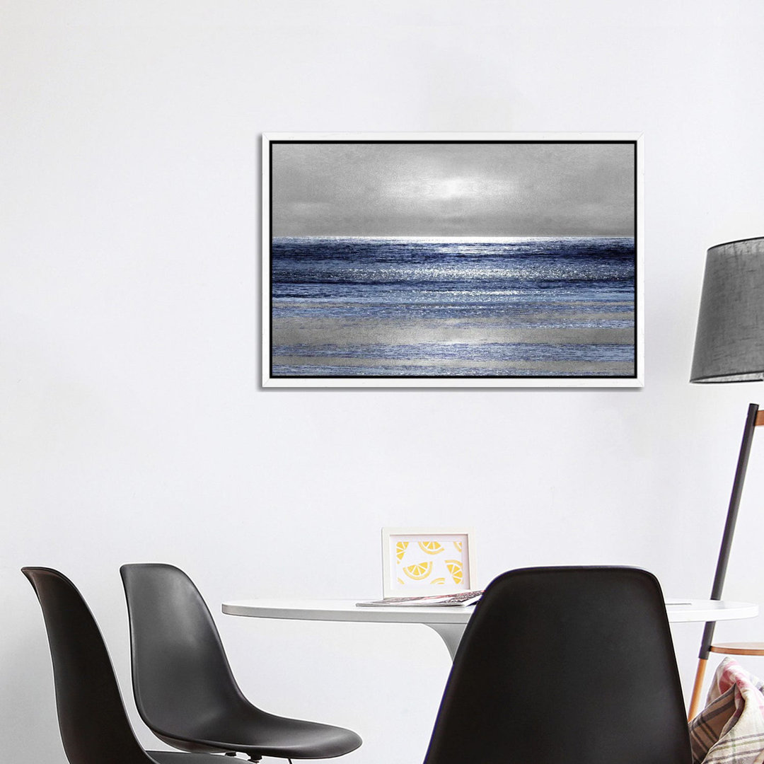 'Silver Seascape II' by Michelle Matthews Wrapped Canvas Graphic Art Print