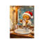 Art mural en toile de Noël en pain d'épice sans cadre 24 po x 32 po