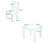 Dining Table Set with 4 Chairs