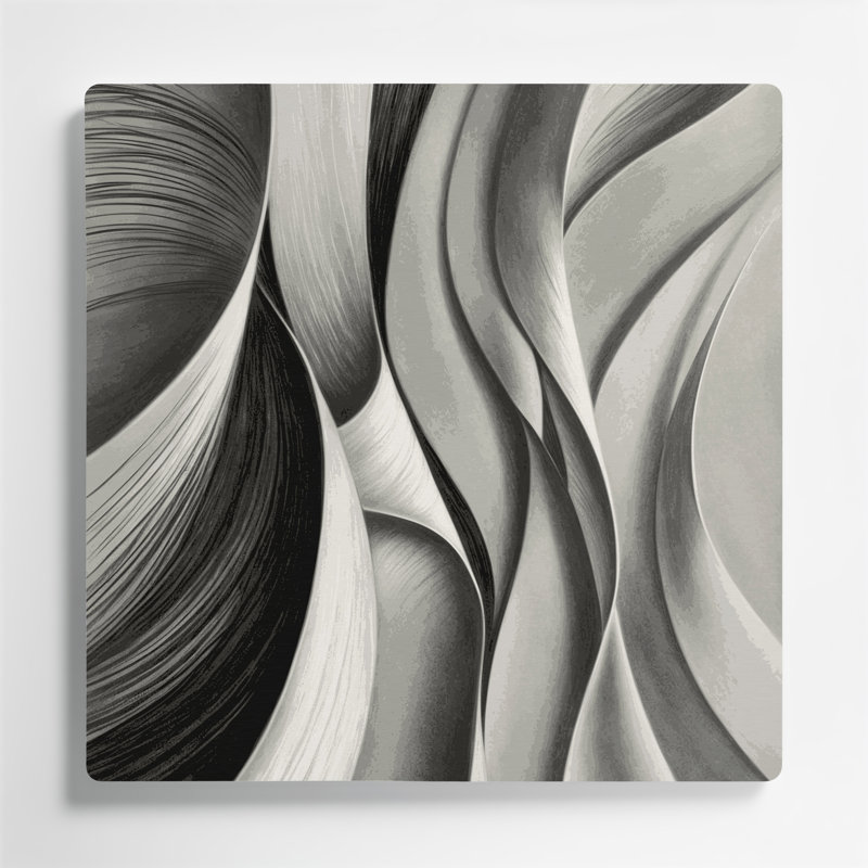 Art mural gris anthracite gris diagonal, H 8 po x l 8 po
