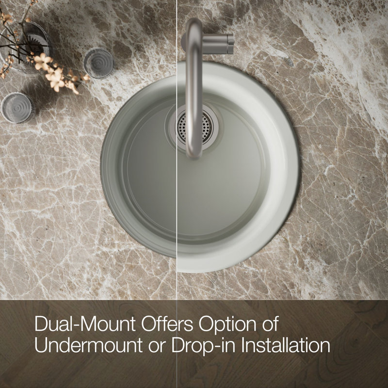 Porto Fino™ Top-Mount/Under-Mount Bar Sink, Sea Salt
