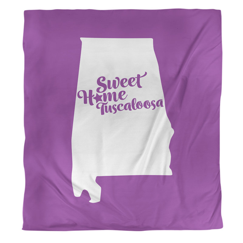 Housse de couette alabama Tuscaloosa, Housse de couette simple TG, Violet