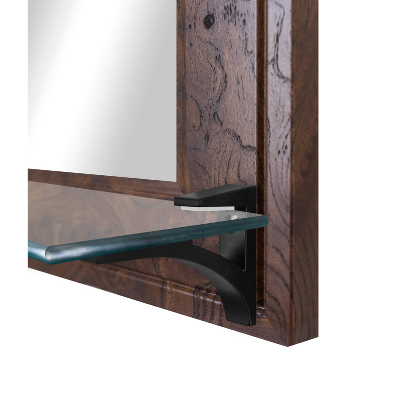 Miroir mural Casmey, 32,5 po x 48 po, Tableau de bord noueux