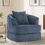 Fauteuil demi-tonneau d'appoint convertible surdimensionné rembourré-884801911