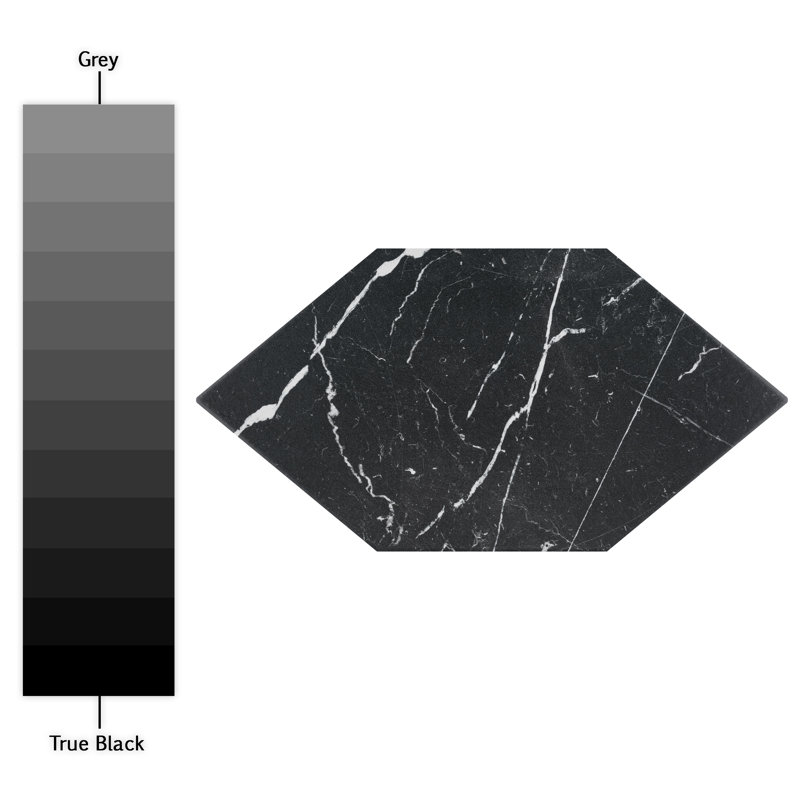 Timeless Hex Marquina 7 x13 Porcelain Marble Look Wall & Floor Tile