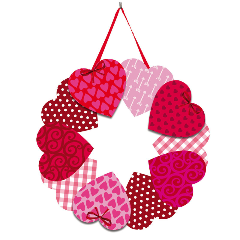 Décoration murale coeurs imprimés à la Saint-Valentin