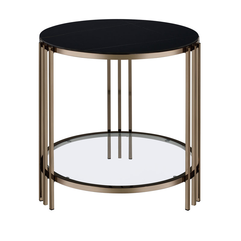 Table de bout Elegant Champagne Finish