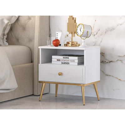 50cm W Manufactured Wood Bedside Table